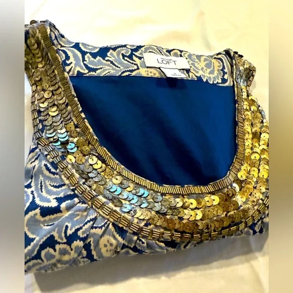 Ann Taylor LOFT Embellished Sleeveless Dress - Size 8 - Picture 12 of 13